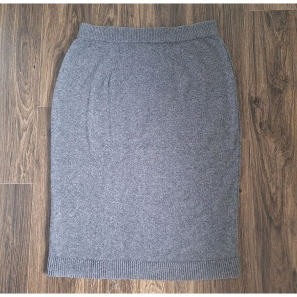 💙 Banana Republic Pull On Merino Wool Blend Size L/XL Midi Skirt Preppy Fall Ch - Picture 7 of 8
